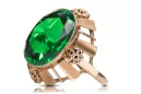 Vintage craft Ring Emerald Original Vintage 14K Rose Gold vrc043r